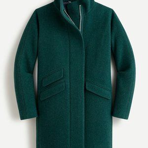 J. Crew Cocoon Coat, Dark Green, Size 6